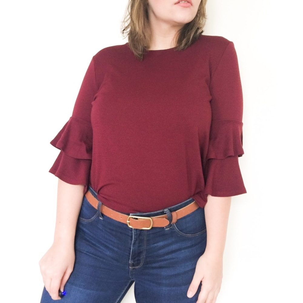 Red blouse